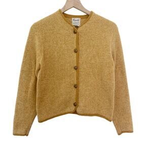 Vintage 60s Haymaker Shetland Wool Yellow Mod Mid Century Retro Cardigan Sweater